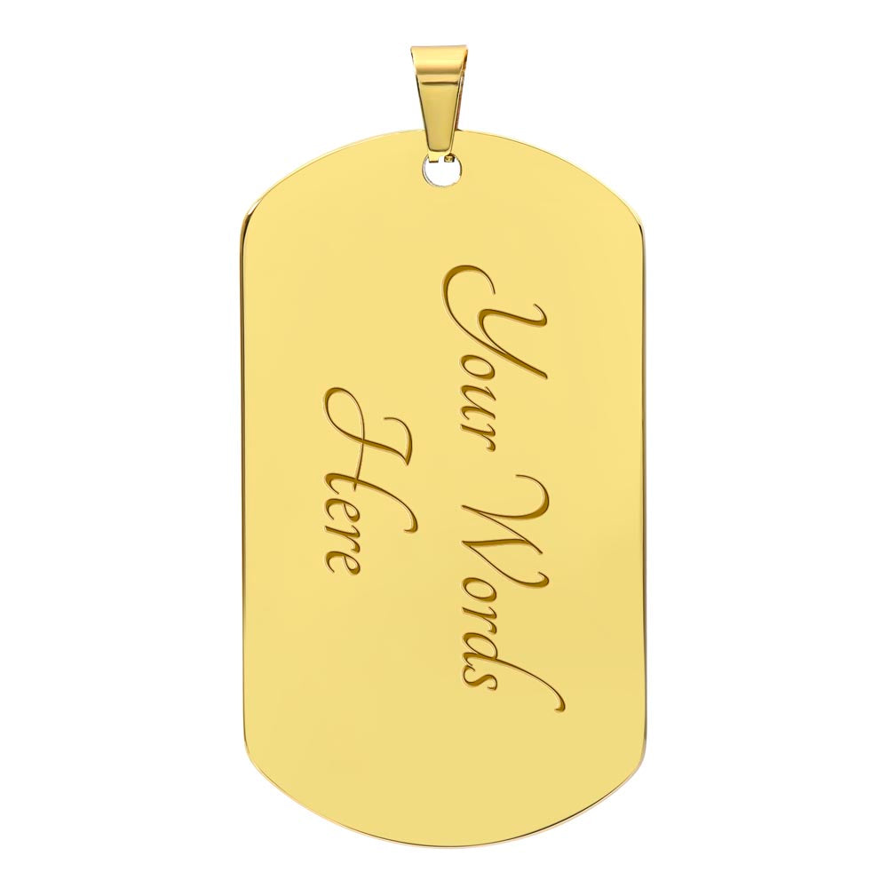 Gold & Marble Dog Tag Necklace – Designed with ❤️ | Custom Engraved Gift for Him or Her - Swarav Creations