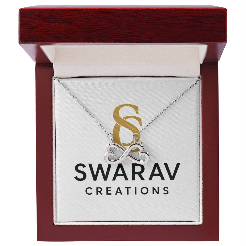 Endless Love Necklace – Timeless Heart-Infinity Pendant in 14K White Gold or 18K Yellow Gold Finish | Romantic Gift for Her by Swarav Creations - Swarav Creations
