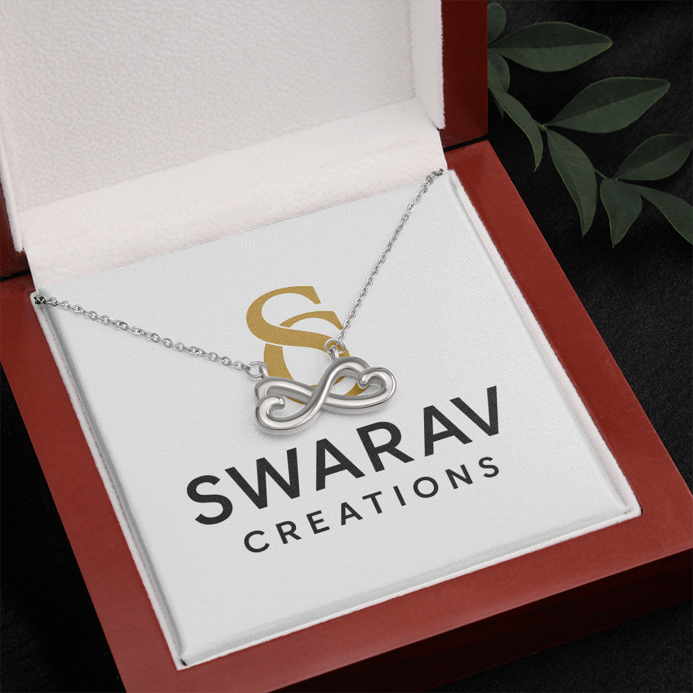 Endless Love Necklace – Timeless Heart-Infinity Pendant in 14K White Gold or 18K Yellow Gold Finish | Romantic Gift for Her by Swarav Creations - Swarav Creations