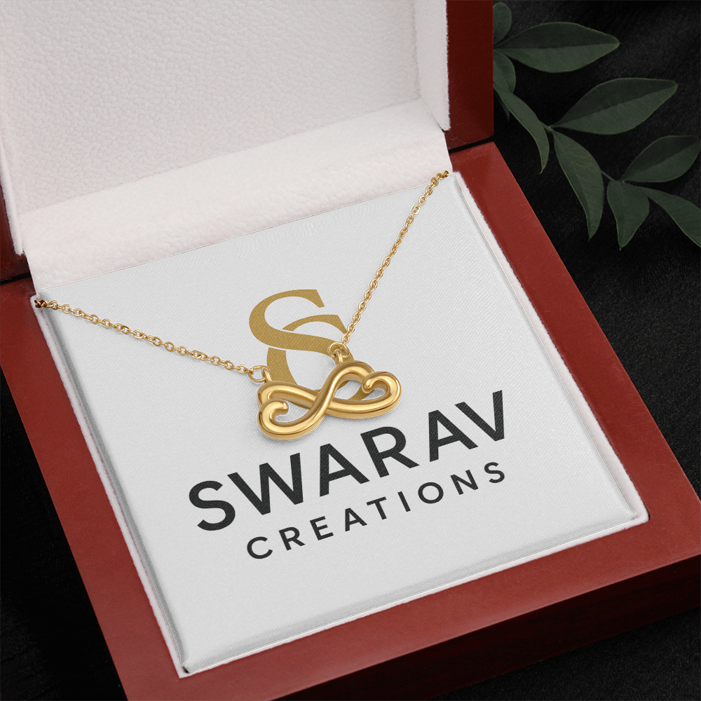 Endless Love Necklace – Timeless Heart-Infinity Pendant in 14K White Gold or 18K Yellow Gold Finish | Romantic Gift for Her by Swarav Creations - Swarav Creations