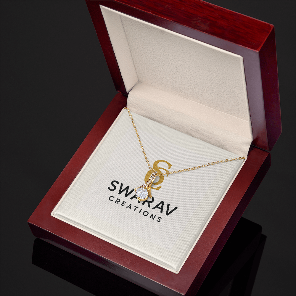 🌟 Alluring Beauty Necklace with Luxury LED Box | Swarav Creations
