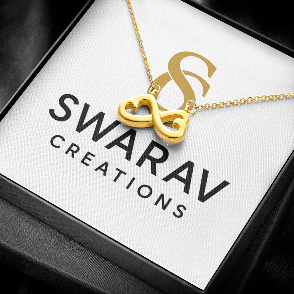 Endless Love Necklace – Timeless Heart-Infinity Pendant in 14K White Gold or 18K Yellow Gold Finish | Romantic Gift for Her by Swarav Creations - Swarav Creations