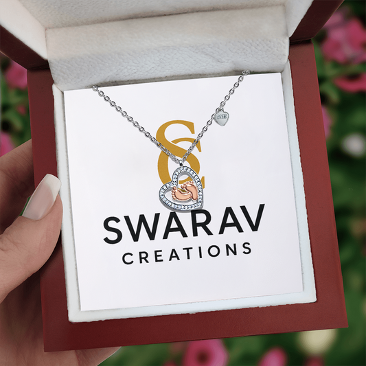 Baby Feet Heart Necklace - Cherish Every Step with Our Adorable Pendant