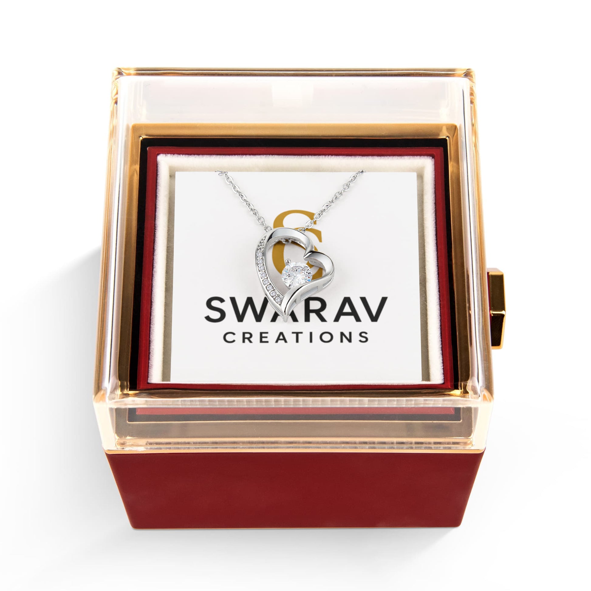 Forever Love Necklace | Preserved Rose Gift Box – Swarav Creations - Swarav Creations