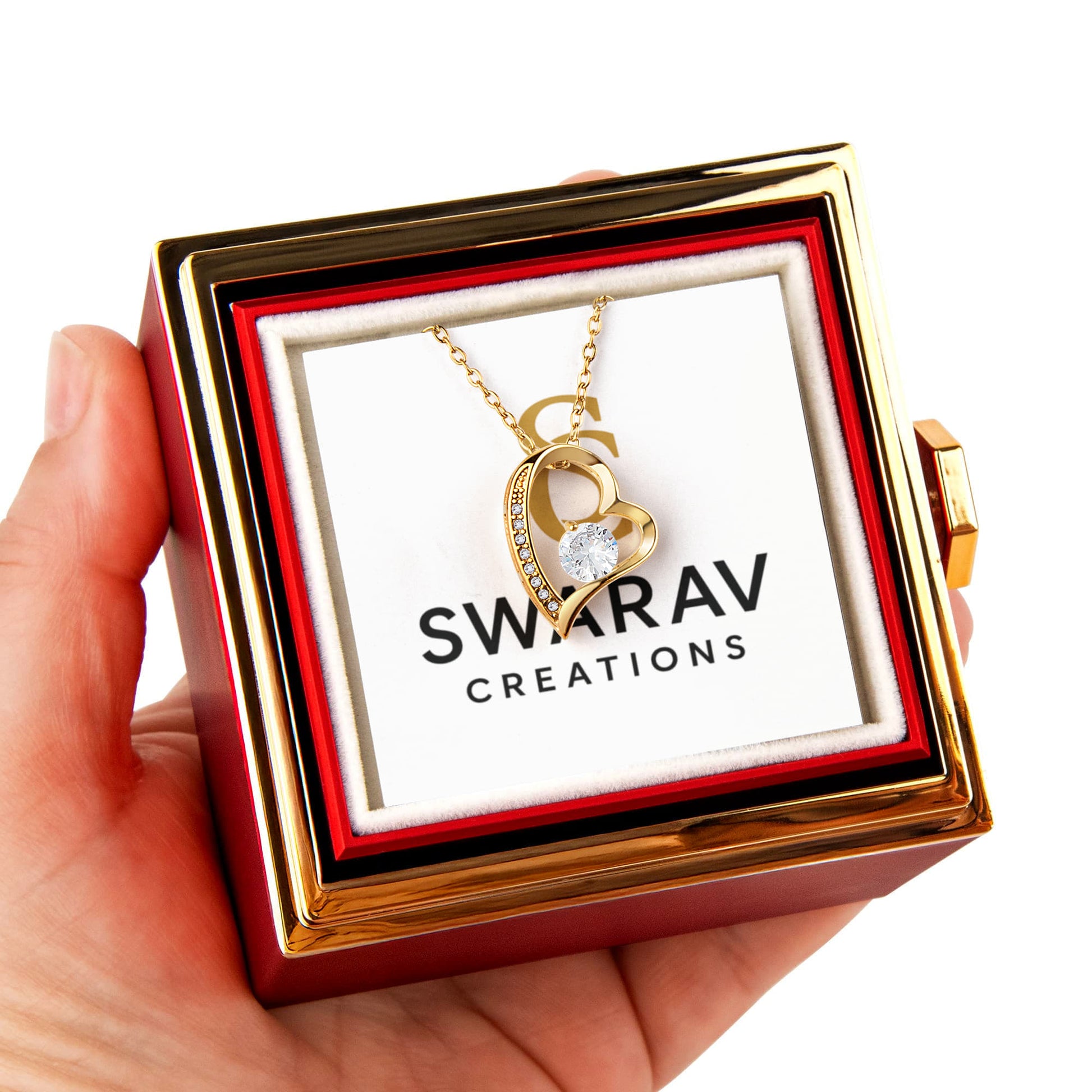 Forever Love Necklace | Preserved Rose Gift Box – Swarav Creations - Swarav Creations