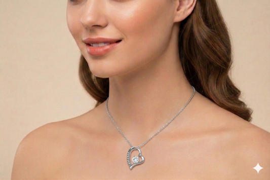 Luxury Photo Necklace | Personalized Heart Pendant in Gold or Steel