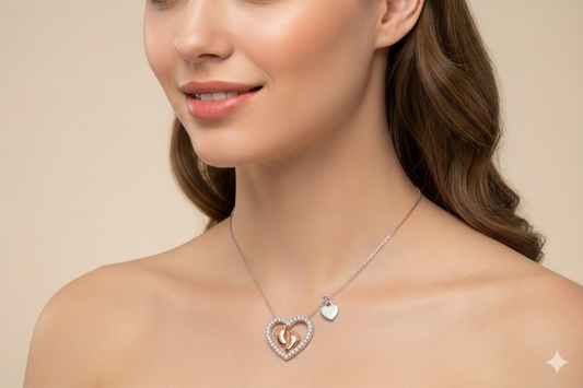 Alluring Beauty Necklace | Cubic Zirconia Gold Pendant