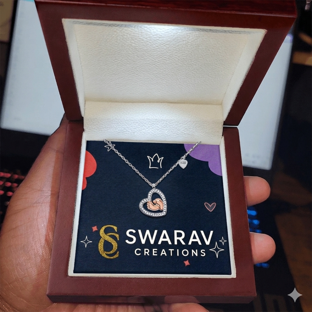 Baby Feet Heart Necklace – A Beautiful Gift for New Moms