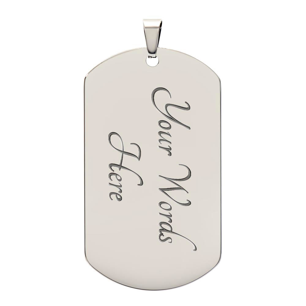 Gold & Marble Dog Tag Necklace – Designed with ❤️ | Custom Engraved Gift for Him or Her - Swarav Creations