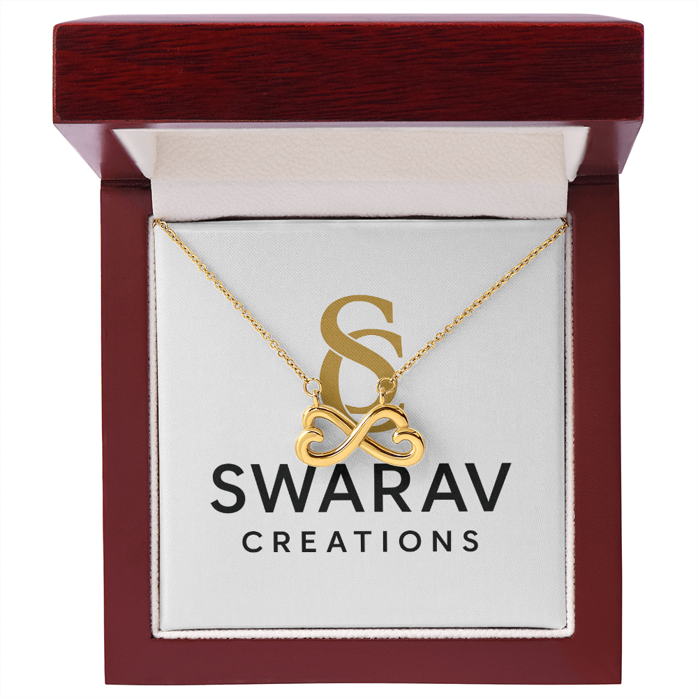 Endless Love Necklace – Timeless Heart-Infinity Pendant in 14K White Gold or 18K Yellow Gold Finish | Romantic Gift for Her by Swarav Creations - Swarav Creations