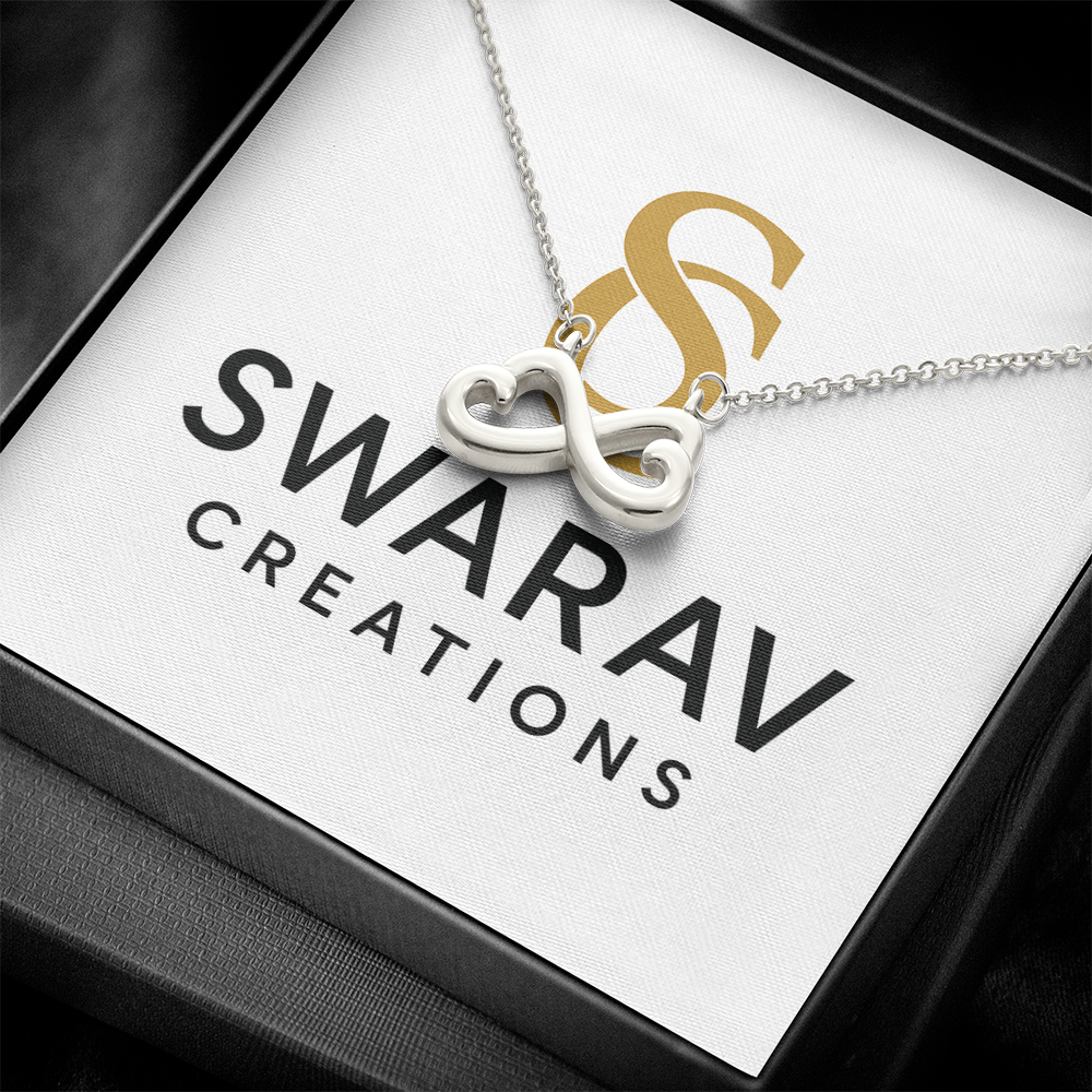 Endless Love Necklace – Timeless Heart-Infinity Pendant in 14K White Gold or 18K Yellow Gold Finish | Romantic Gift for Her by Swarav Creations - Swarav Creations