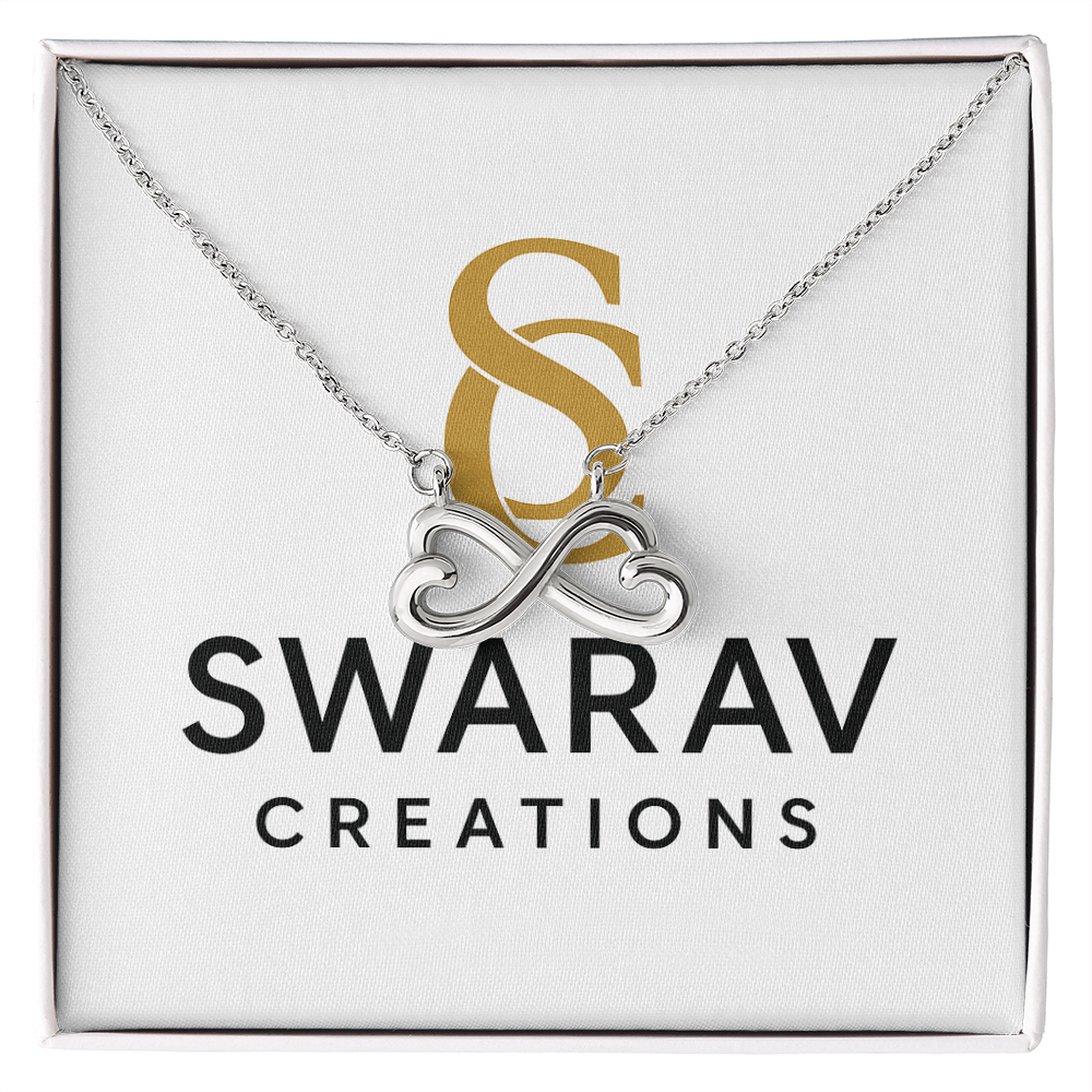 Endless Love Necklace – Timeless Heart-Infinity Pendant in 14K White Gold or 18K Yellow Gold Finish | Romantic Gift for Her by Swarav Creations - Swarav Creations