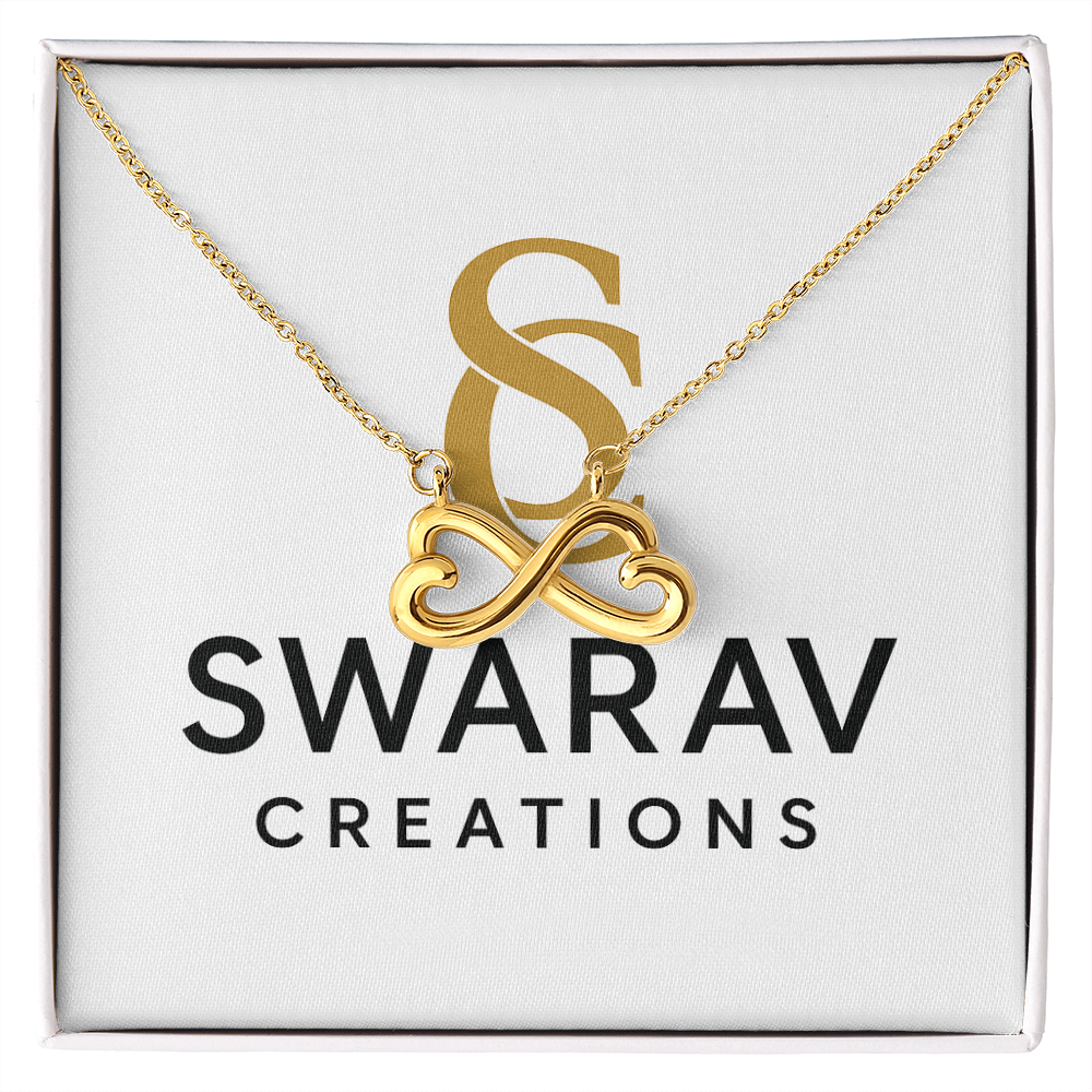 Endless Love Necklace – Timeless Heart-Infinity Pendant in 14K White Gold or 18K Yellow Gold Finish | Romantic Gift for Her by Swarav Creations - Swarav Creations