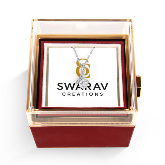 Alluring Beauty Necklace | Cubic Zirconia Gold Pendant – Swarav Creations - Swarav Creations