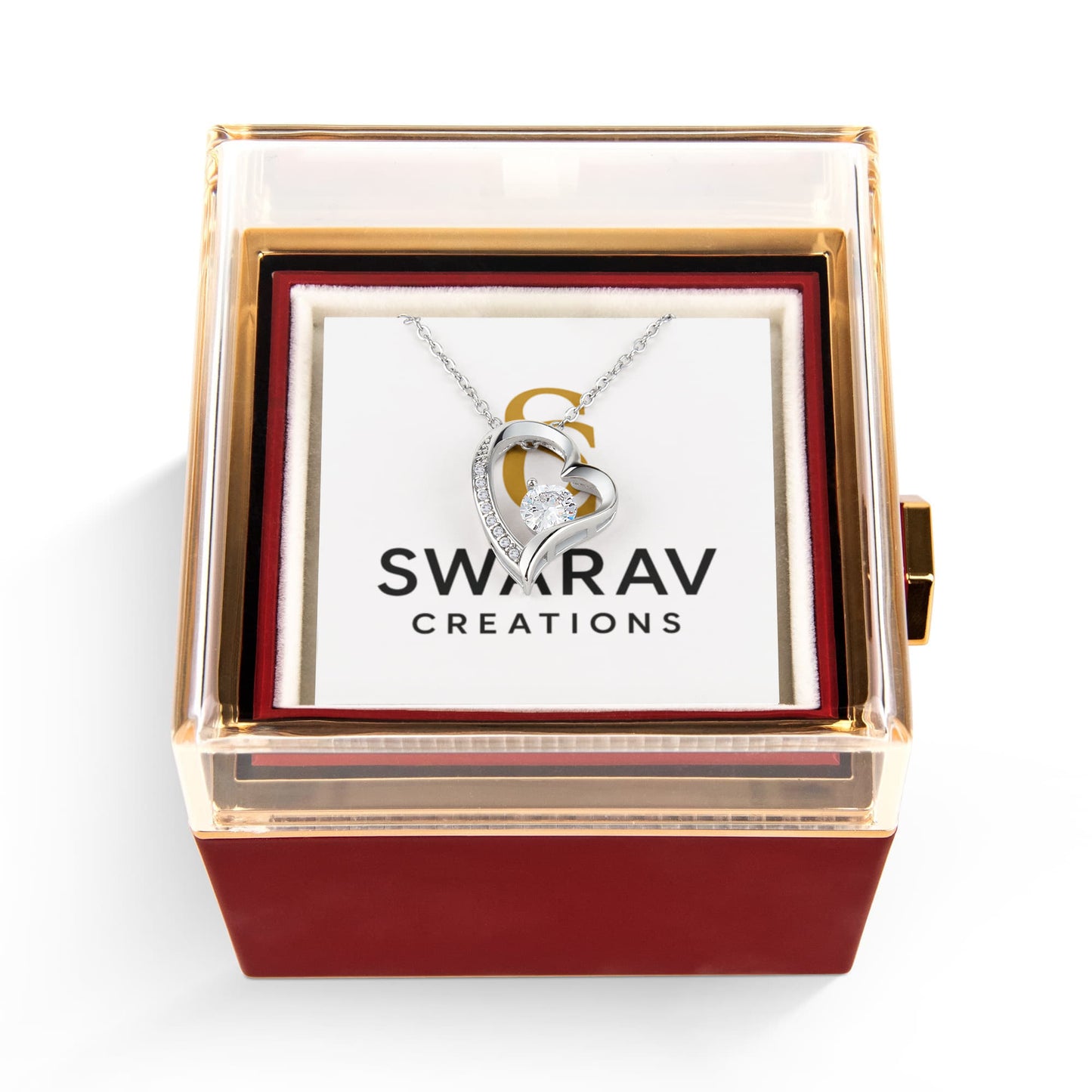 Forever Love Necklace | Preserved Rose Gift Box – Swarav Creations - Swarav Creations