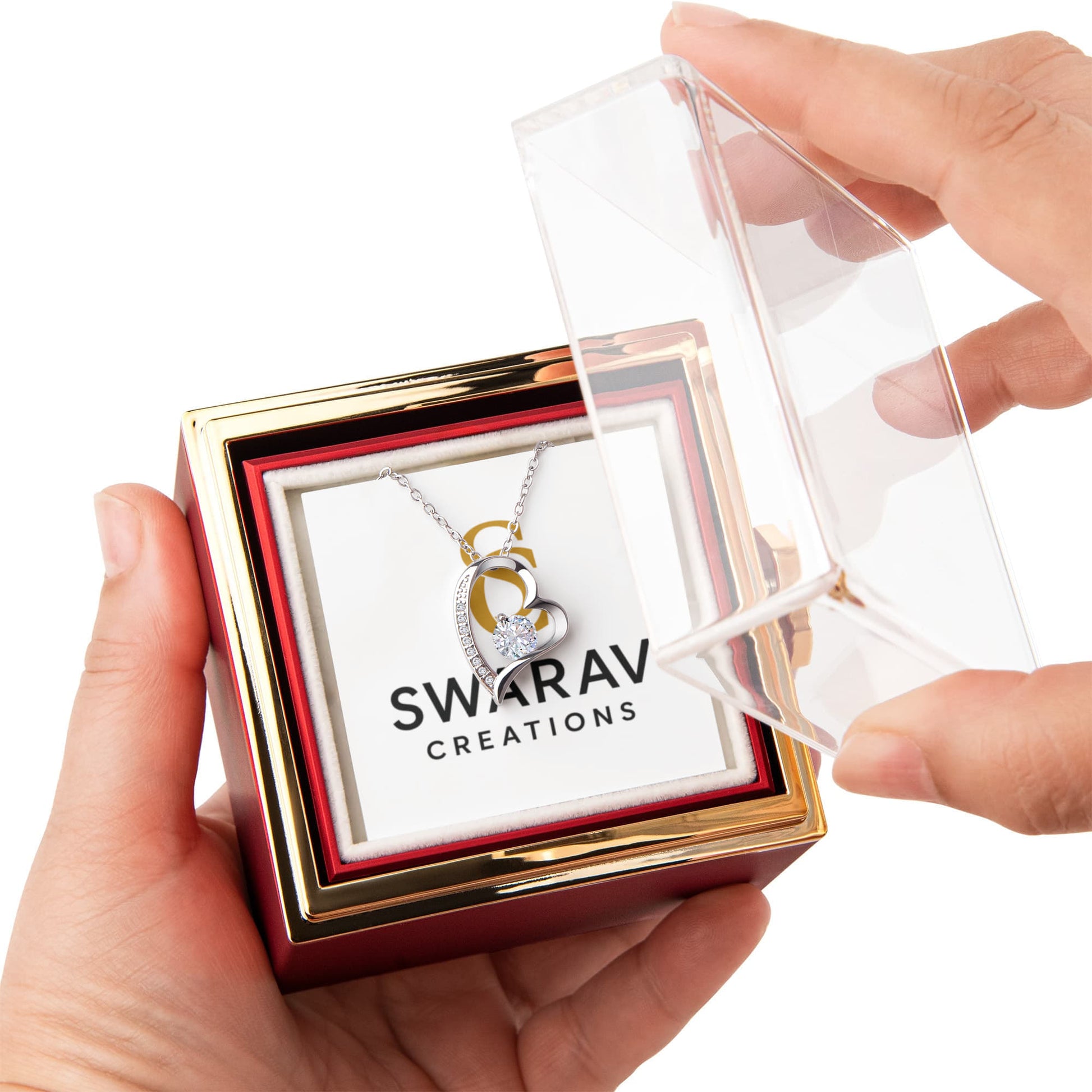 Forever Love Necklace | Preserved Rose Gift Box – Swarav Creations - Swarav Creations