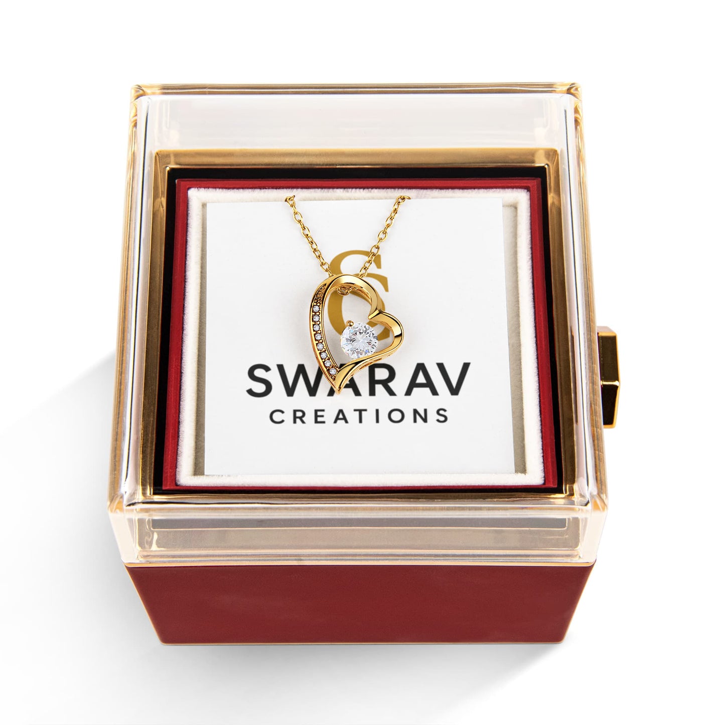 Forever Love Necklace | Preserved Rose Gift Box – Swarav Creations - Swarav Creations